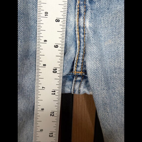 Levis 511 Jeans 32 x 34 Mens Blue White Oak Destroyed Denim 5 Pocket - Picture 4 of 13